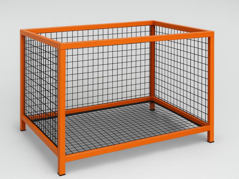 Cesto de armazenamento industrial em tela